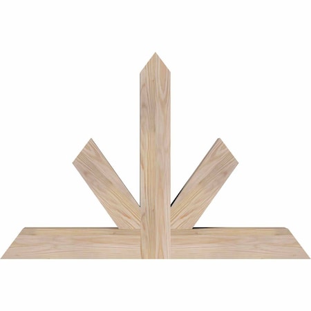 Ekena Millwork Saratoga Smooth Timber Gable Bracket, Douglas Fir, 36"W x 24"H x 3 1/2"D x 3 1/2"F, 16/12 Pitch GBW036X24X0404SAR00SDF